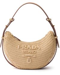 Prada - Arqué Woven Shoulder Bag - Lyst
