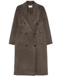 The Dynamis Studio - Double-Breasted Peak-Lapel Coat - Lyst