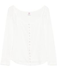 RE/DONE - Olivia Press-Stud Top - Lyst