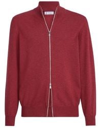 Brunello Cucinelli - Cashmere Turtleneck Cardigan With Zipper - Lyst