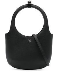 Courreges - Holy Grained Leather Tote Bag - Lyst