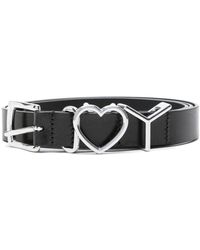 Y. Project - Y Heart Belt Black In Leather - Lyst