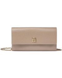 Fendi - Dove Leather Chain Wallet - Lyst