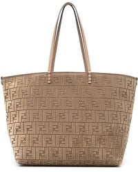 Fendi - Large Velvet Shopper Handbag - Lyst