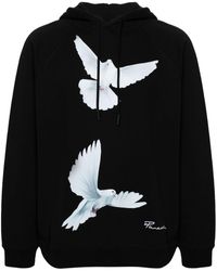 3.PARADIS - Freedom Doves Cotton Hoodie - Lyst
