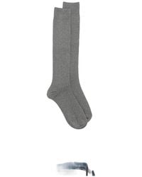 ANT45 - Urbana Long Ribbed-Knit Knee-High Socks - Lyst