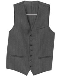Reveres 1949 - Pinstripe-Pattern Buckle-Strap Gilet - Lyst