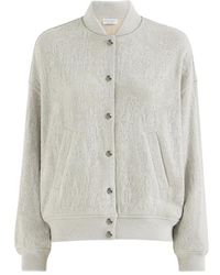 Brunello Cucinelli - Lace Flowers Jersey Sweatshirt - Lyst