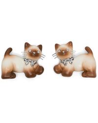 YVMIN - Cat-Motif Crystal-Embellished Hair Clips - Lyst