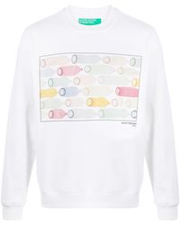 Benetton Condom Print Sweatshirt - White