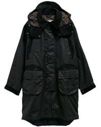 Barbour X Norbit - Waxed-Cotton Hooded Jacket - Lyst