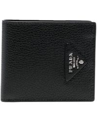 Prada - Leather Bifold Wallet - Lyst