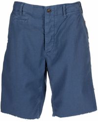 President's Straight-leg Cotton Shorts - Blue