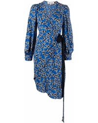 langley print midi dress
