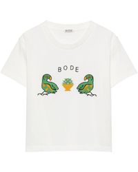 Bode - Twin Parakeet T-Shirt - Lyst