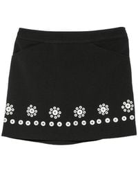 Stine Goya - Button-Embellished Floral-Motif Mini Skirt - Lyst