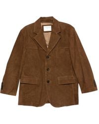 DUNST - Suede Button-Fastening Leather Jacket - Lyst