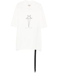 Rick Owens - Star-Graphic Ribbon T-Shirt - Lyst