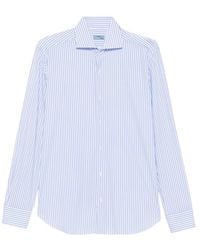 Barba Napoli - Vertical-Stripe Spread-Collar Shirt - Lyst