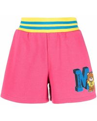 Short à motif Teddy Bear Coton Moschino en coloris Rose Femme Vêtements Shorts Mini shorts 