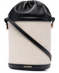 Jil Sander Taos Cotton & Linen Bucket Bag | Lyst