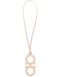 Ferragamo - Double-Gancini Leather Charm - Lyst