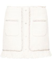 GIUSEPPE DI MORABITO - Crystal-Embellished Bouclé Mini Skirt - Lyst