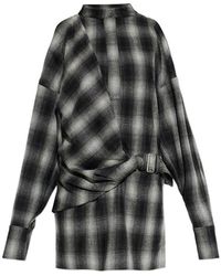 IRO - Narissa Check Cold-Shoulder Mini Dress - Lyst