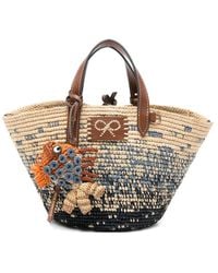 Anya Hindmarch - Small Bow-Detail Woven Tote Bag - Lyst