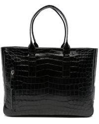 Tom Ford - Crocodile-Effect Leather Tote Bag - Lyst