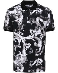 Versace - Watercolour Barocco Polo Shirt - Men's - Cotton/polyester/polyamide/elastane - Lyst