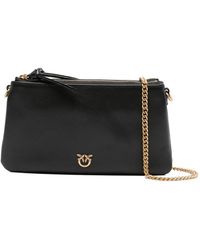 Pinko - Small Double Leather Shoulder Bag - Lyst