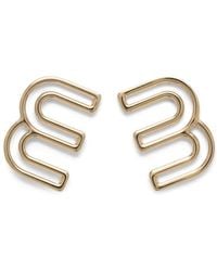 Miu Miu - Logo-Plaque Earrings - Lyst