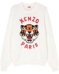 KENZO - Lucky Tiger Cotton-Blend Sweatshirt - Lyst