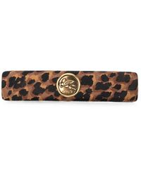 Etro - Pegasus Leopard-Print Hair Clip - Lyst