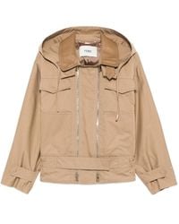 Fendi - Neutrals Jackets - Lyst
