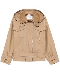 Fendi - Neutrals Jackets - Lyst