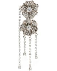 Alessandra Rich - Crystal-Embellished Floral-Motif Earrings - Lyst