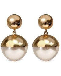 Carolina Herrera - Pearl-Drop Earrings - Lyst