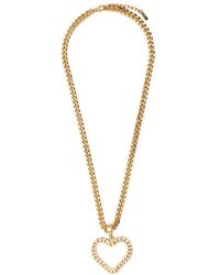 Moschino - Heart-Pendant Curb-Chain Necklace - Lyst