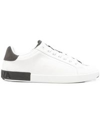 Dolce & Gabbana - Logo-Embossed Contrast-Heel Sneakers - Lyst