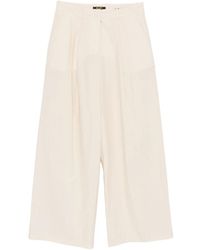 Moorer - Pleated Wide-Leg Trousers - Lyst