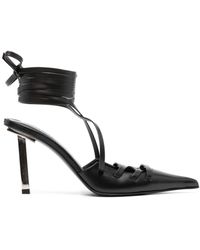 Ioannes - 100Mm Lace-Up Leather Pumps - Lyst