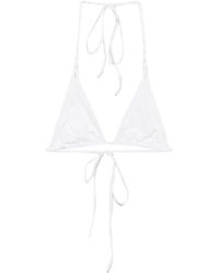 Frankie's Bikinis - X Jennie Encore Triangle-Cup Halterneck Bikini Top - Lyst