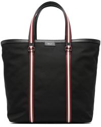 Bally - Stripe-Detail Tote Bag - Lyst