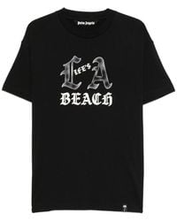 Palm Angels - Life's A Beach Graphic-Print T-Shirt - Lyst