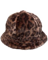 Needles - Faux-Fur Leopard-Print Bucket Hat - Lyst