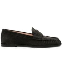 Stuart Weitzman - Suede Slip-On Loafers - Lyst