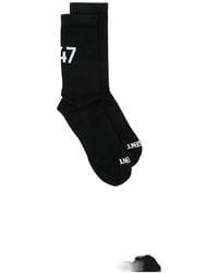 Represent - Intarsia-Knit Logo-Print Socks - Lyst