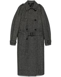 Eraldo - Belted Double-Breasted Coat - Lyst